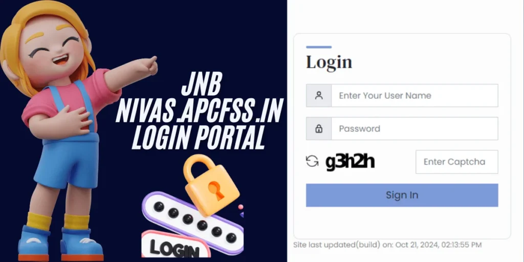 This emage showing a  JNB Nivas.apcfss.in Login Portal